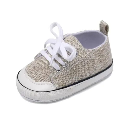 Baby Shoes,Infant Boys Girls Non-Slip Soft Sole Lightweight Sneakers,Unisex First Walking Shoes for 0-18 Months Toddler - 1