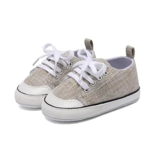 Baby Shoes,Infant Boys Girls Non-Slip Soft Sole Lightweight Sneakers,Unisex First Walking Shoes for 0-18 Months Toddler - 4
