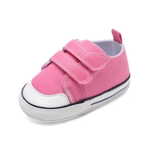 Baby Shoes,Infant Boys Girls Non-Slip Soft Sole Lightweight Sneakers,Unisex First Walking Shoes for 0-18 Months Toddler - 1