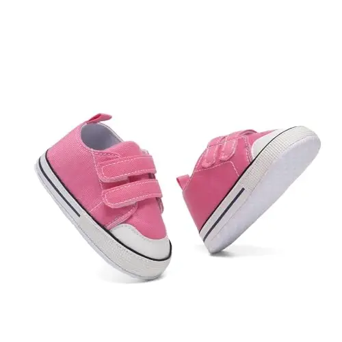 Baby Shoes,Infant Boys Girls Non-Slip Soft Sole Lightweight Sneakers,Unisex First Walking Shoes for 0-18 Months Toddler - 6