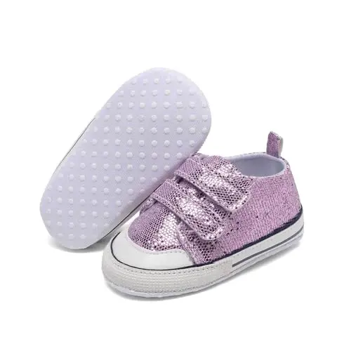 Baby Shoes,Infant Boys Girls Non-Slip Soft Sole Lightweight Sneakers,Unisex First Walking Shoes for 0-18 Months Toddler - BABY (1)