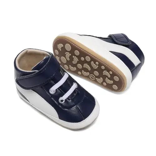 Baby Shoes,Infant Boys Girls Non-Slip Soft Sole Lightweight Sneakers,Unisex First Walking Shoes for 0-18 Months Toddler - 4
