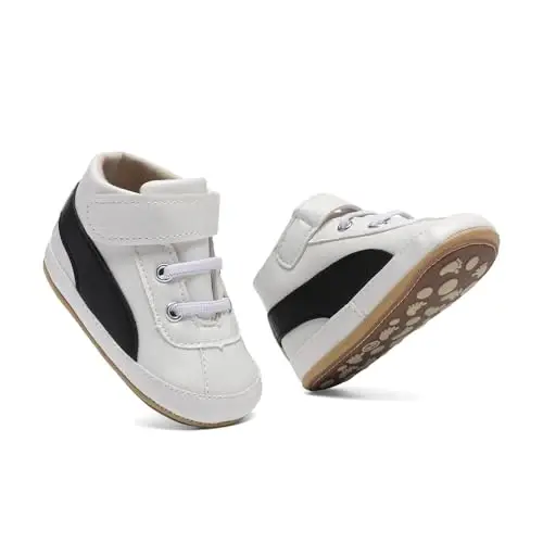 Baby Shoes,Infant Boys Girls Non-Slip Soft Sole Lightweight Sneakers,Unisex First Walking Shoes for 0-18 Months Toddler - 1