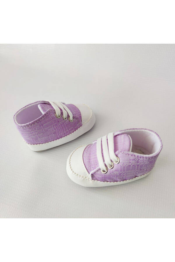 Bebek Ayakkabı-Mor beyaz - 1