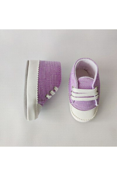 Bebek Ayakkabı-Mor beyaz - BEBEKMAĞAZAM (1)