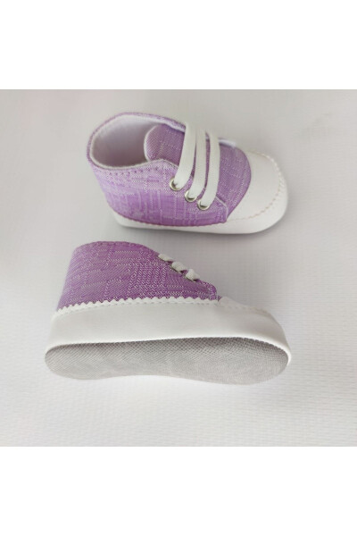 Bebek Ayakkabı-Mor beyaz - 3
