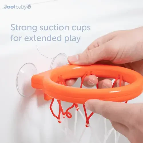 Jool Baby Bath Time Basketball Hoop with 2 Balls – Suction-Mount Tub Toy for Toddlers - 4