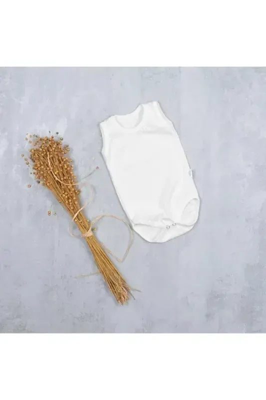 Bebek Basic Penye Zıbın 5'li Set Bisiklet Yaka Atlet Body - 5