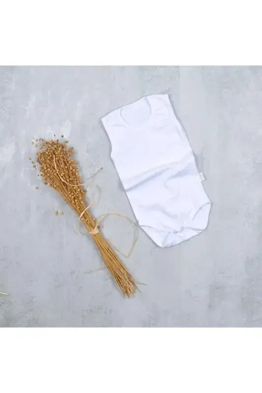 Bebek Basic Penye Zıbın 5'li Set Bisiklet Yaka Atlet Body - 6