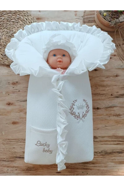 Bebek Battaniyesi Bebek Dış Kundağı Hastane Çıkışı Yenidoğan Özel Tasarım Hediyelik Unisex - TOMUYCUK (1)