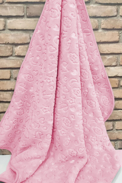 Bebek Battaniyesi Yeni Model Pembe-Pembe - ÖZDILEK