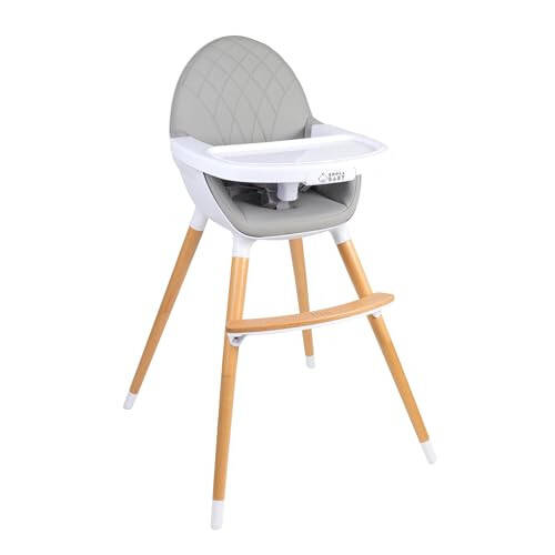 Convertible High Chair for Babies, Toddlers, Kids & Children - Wooden Highchair with Adjustable Height & Dishwasher Safe Tray - Wood Feeding & Dining Chair - Converts to Booster Seat - KoolaBaby - 19