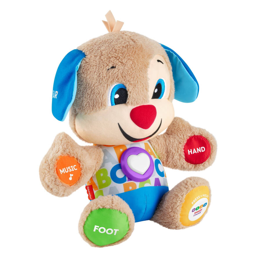 Bebek, bebek ve yürümeye başlayan çocuklar için Fisher-Price Gül ve Öğren Akıllı Aşamalar Köpek Peluş Öğrenme Oyuncağı - 7