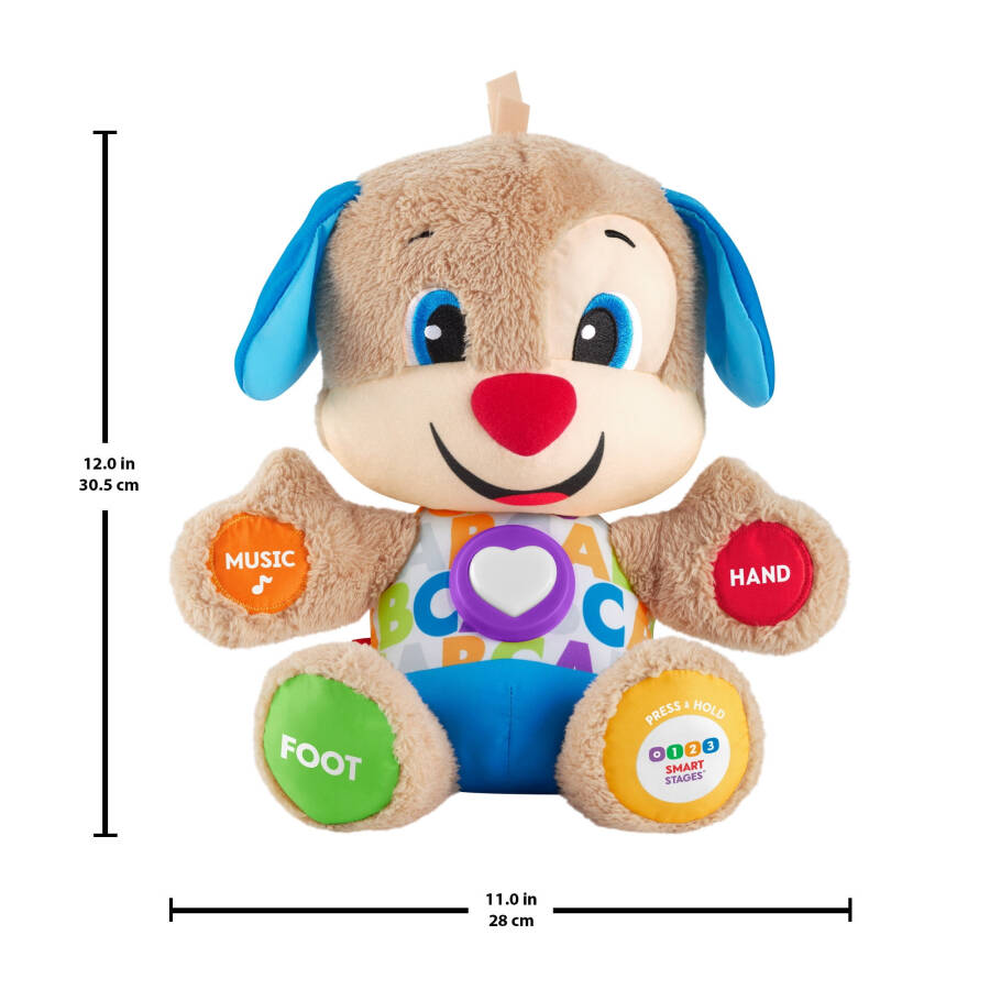 Bebek, bebek ve yürümeye başlayan çocuklar için Fisher-Price Gül ve Öğren Akıllı Aşamalar Köpek Peluş Öğrenme Oyuncağı - 11