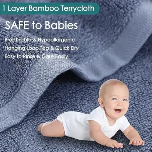 Baby Washcloths 12 Pack, 10x10 inch Ultra Soft Small Wash Cloths for Face and Body, Gentle & Safe White Face Towels on Sensitive Skin, Baby Essentials Shower Gifts for infant Kid Toddler Children - 2