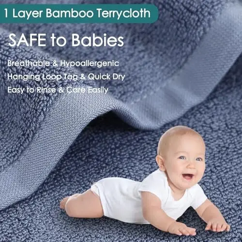 Baby Washcloths 12 Pack, 10x10 inch Ultra Soft Small Wash Cloths for Face and Body, Gentle & Safe White Face Towels on Sensitive Skin, Baby Essentials Shower Gifts for infant Kid Toddler Children - 2