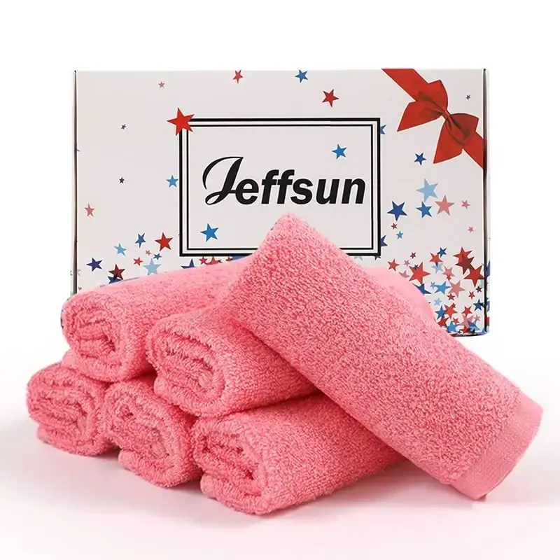 Baby Washcloths 6 Pack, 10x10 inch Heavenly Soft Pink Wash Cloths for Face and Body, Gentle & Safe Face Towel on Sensitive Skin, Baby Essentials Bath Shower Gifts for Girl Infant Kid Toddler Children - 1