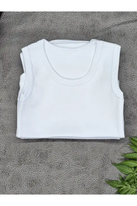 5li Beyaz Bebek Body Zıbın 5'li Beyaz Pamuklu - beyaz - 3