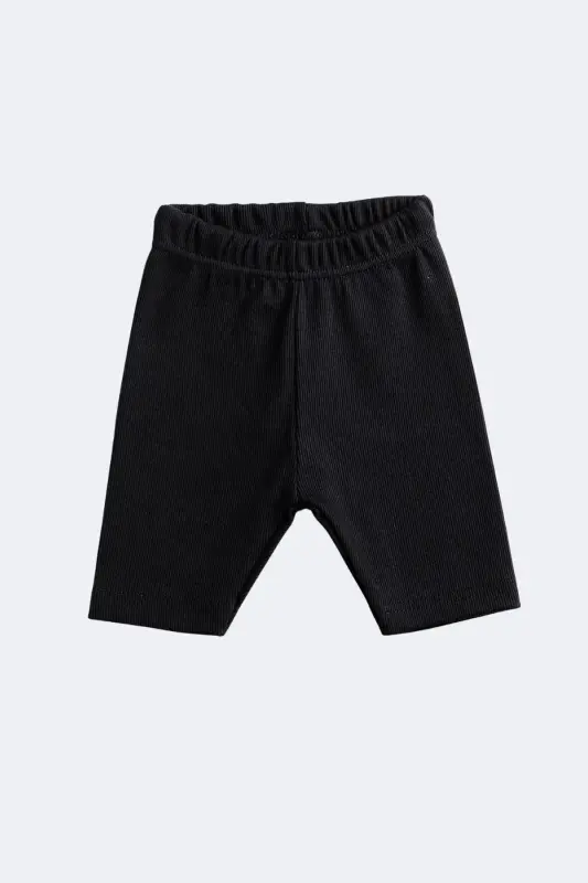 2'li Set Bebek Çocuk Şort Kaşkorse Basic Biker Tayt Fitilli Kısa Yazlık Tayt 9 Ay 3 Yaş - 3