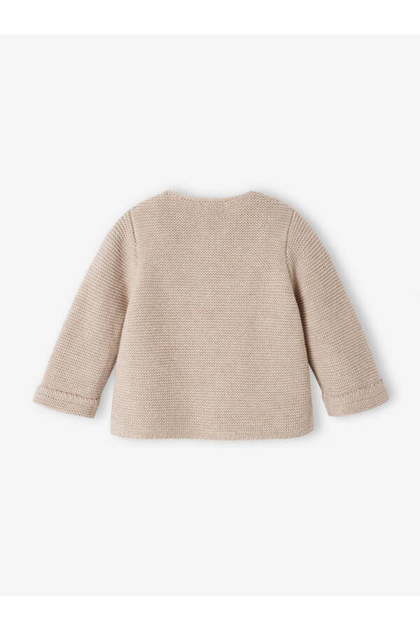 Bebek & Çocuk Basic Triko Hırka Düğme Detaylı-Soft Bej - 5