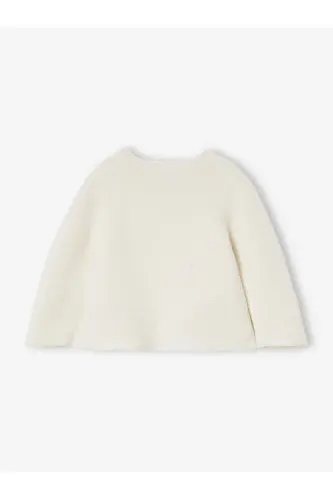 Bebek & Çocuk Basic Triko Hırka Düğme Detaylı-Soft Ekru - BATTANI.CO (1)