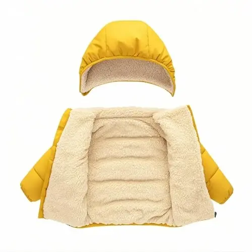 Toddler Baby Hooded Down Jacket Boys Girls Kids Thicken Warm Winter Coat Outerwear 1-7t - 3