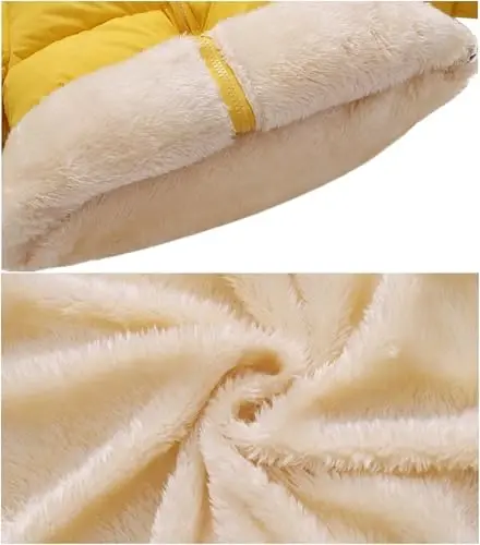 Toddler Baby Hooded Down Jacket Boys Girls Kids Thicken Warm Winter Coat Outerwear 1-7t - 5