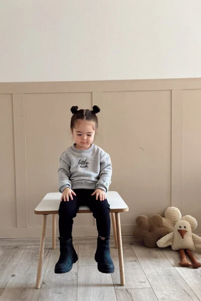 Little Duck Nakış Detaylı Bebek Çocuk Pamuklu Sweatshirt - VIVIMADE