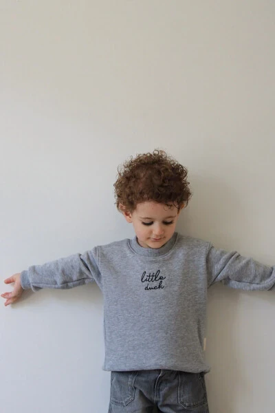 Little Duck Nakış Detaylı Bebek Çocuk Pamuklu Sweatshirt - VIVIMADE (1)