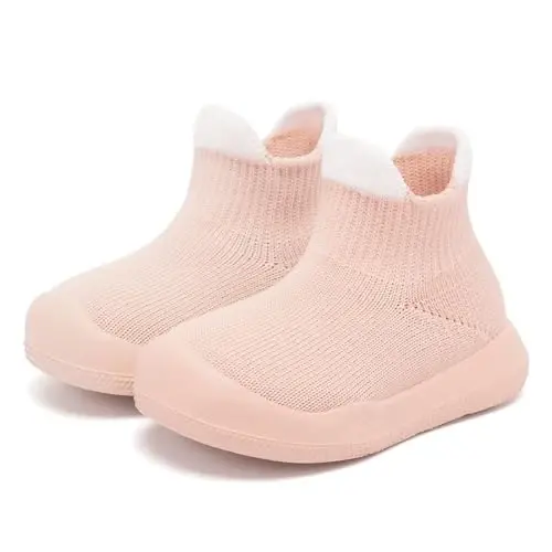 Baby Sock Shoes With Grip - Infant First Walker Shoes for Girls and Boys - Toddler Slipper Non Slip - 1