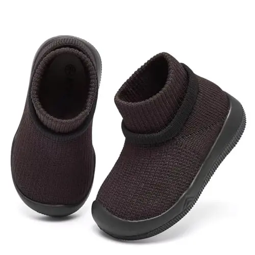 Baby Sock Shoes With Grip - Infant First Walker Shoes for Girls and Boys - Toddler Slipper Non Slip - 3