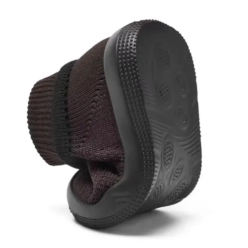 Baby Sock Shoes With Grip - Infant First Walker Shoes for Girls and Boys - Toddler Slipper Non Slip - 6