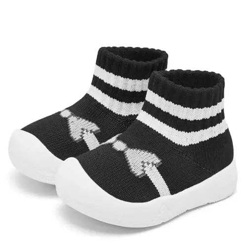 Baby Sock Shoes With Grip - Infant First Walker Shoes for Girls and Boys - Toddler Slipper Non Slip - 3