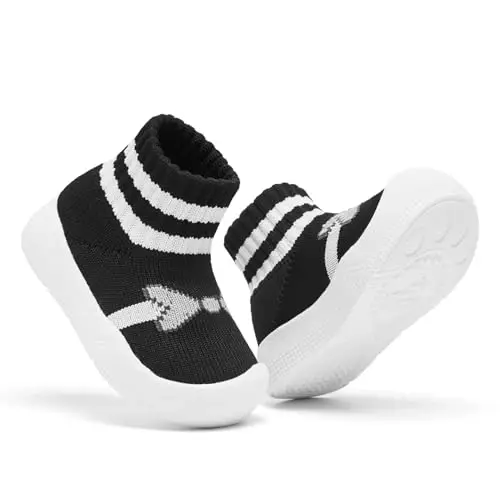 Baby Sock Shoes With Grip - Infant First Walker Shoes for Girls and Boys - Toddler Slipper Non Slip - BABY (1)