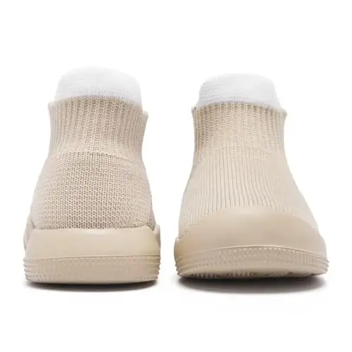 Baby Sock Shoes With Grip - Infant First Walker Shoes for Girls and Boys - Toddler Slipper Non Slip - 4