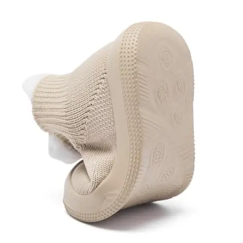 Baby Sock Shoes With Grip - Infant First Walker Shoes for Girls and Boys - Toddler Slipper Non Slip - 6
