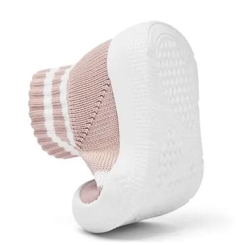 Baby Sock Shoes With Grip - Infant First Walker Shoes for Girls and Boys - Toddler Slipper Non Slip - 6