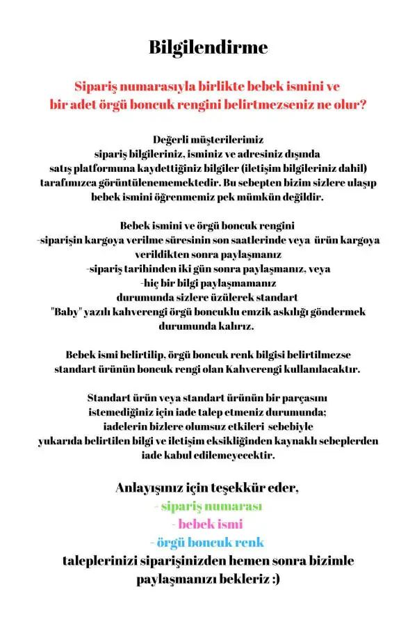 Bebek Emzik Zinciri Askısı Kısa İsimlere Özel Doğal Ahşap Boncuk - 8