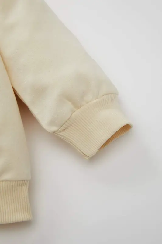 Erkek Bebek Bisiklet Yaka Baskılı Sweatshirt D2934A524WN - Ekru-ER42 - 3