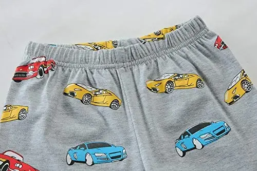 Toddler Boys Pajamas Short Sets Fire Truck Cotton 2 Piece Pjs Excavator Sleepwear Summer Clothes Kids Jammies Set Size 1-7T - 5