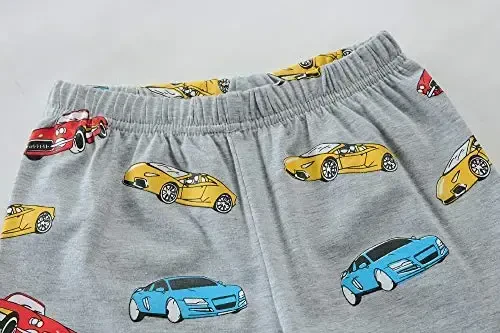 Toddler Boys Pajamas Short Sets Fire Truck Cotton 2 Piece Pjs Excavator Sleepwear Summer Clothes Kids Jammies Set Size 1-7T - 5
