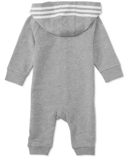 Baby Boys or Baby Girls Logo Full Zip Hooded Coverall - ADIDAS (1)