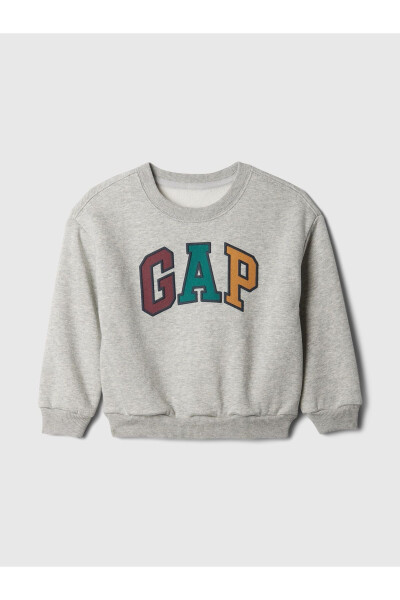 Bebek Erkek Gri Gap Logo Rahat Polar Sweatshirt - 3