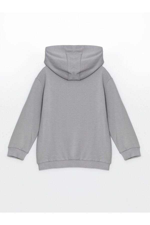 Lcw Kids Gri Kapüşonlu Uzun Kollu Baskılı Erkek Çocuk Sweatshirt - Gri - 2