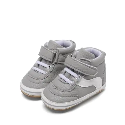 Baby Boys Girls Leather PRE-Walking Sneakers Toddler Anti-Slip Rubber Sole Infant Lightweight First Step Shoes - BABY (1)