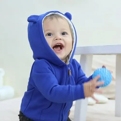 Baby Boy Girl Clothes Zip-Up Hoodies with Sherpa Lining Spring Fall Outerwear Coat - 3