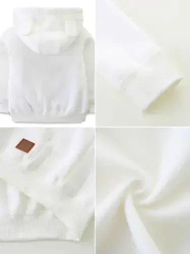 Baby Boy Girl Clothes Zip-Up Hoodies with Sherpa Lining Spring Fall Outerwear Coat - 6