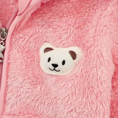 Baby Boys Girls Fleece Jackets Zip Up Hoodies Cute Bear Coats Fall Winter Fuzzy Jacket Newborn Boys Girls Outwear - 6