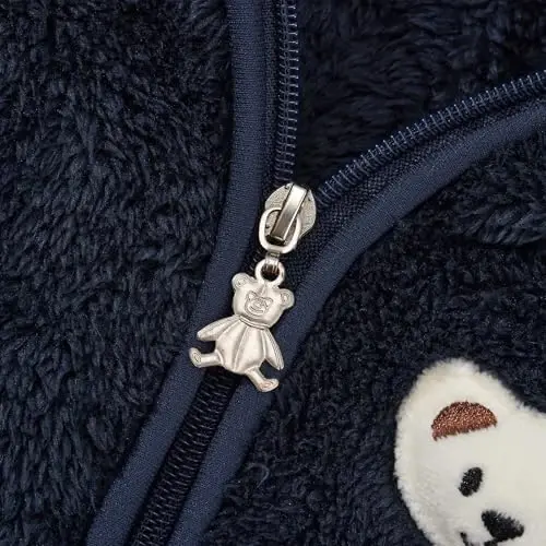 Baby Boys Girls Fleece Jackets Zip Up Hoodies Cute Bear Coats Fall Winter Fuzzy Jacket Newborn Boys Girls Outwear - 7