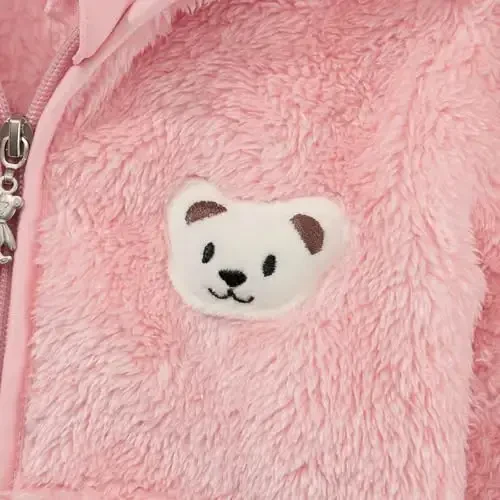 Baby Boys Girls Fleece Jackets Zip Up Hoodies Cute Bear Coats Fall Winter Fuzzy Jacket Newborn Boys Girls Outwear - 6